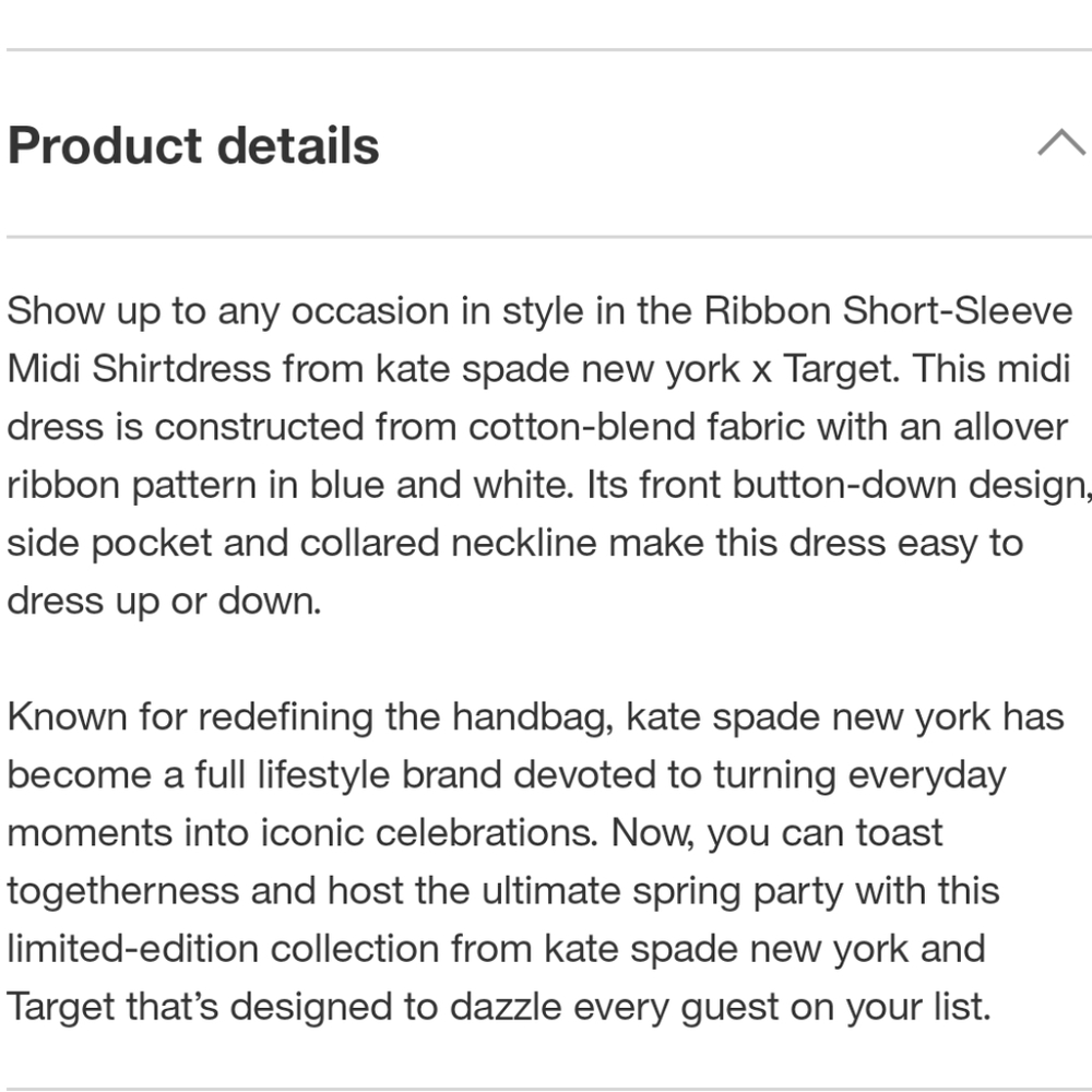 Kate Spade x Target Ribbon Short Sleeve Midi ShirtDress - Picture 4 of 7